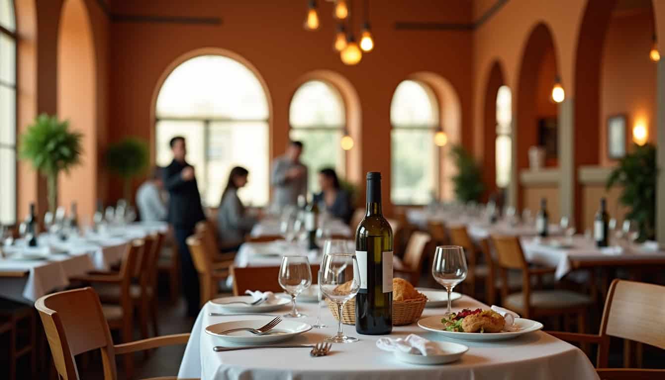 Intérieur du restaurant Gruppomimo à Rennes, ambiance chaleureuse et conviviale avec décoration italienne moderne