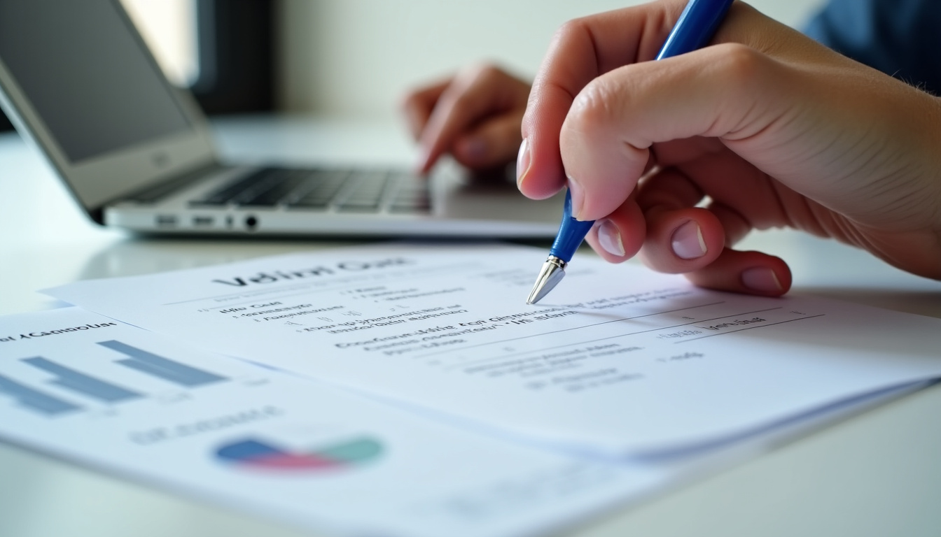 Personne remplissant un formulaire de demande de prêt personnel en ligne sur son ordinateur portable