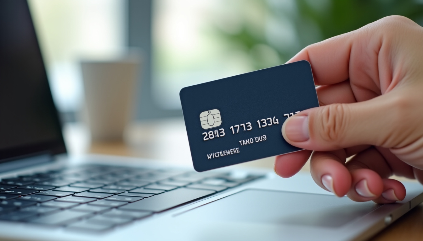 Personne utilisant un simulateur de crédit sur ordinateur portable