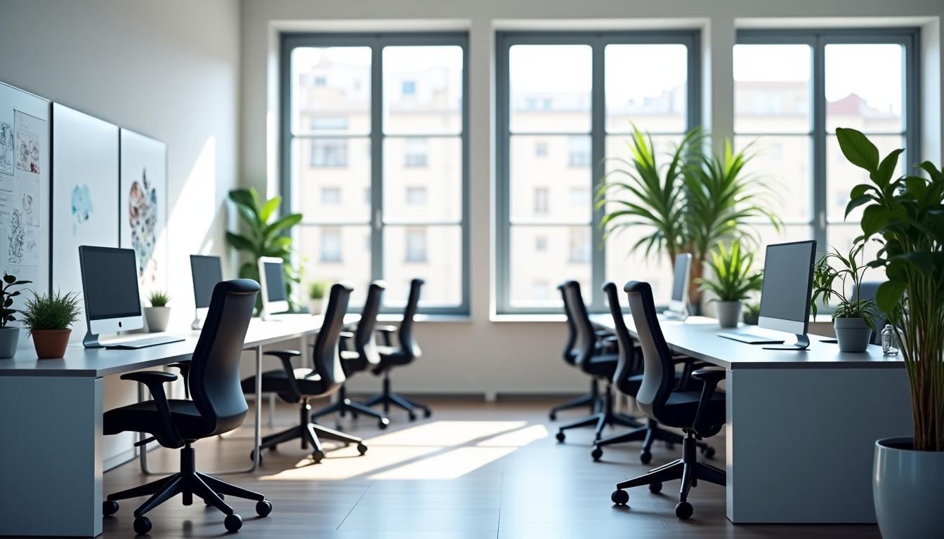 Aménagement d’un espace de bureau avec mobilier professionnel en location à Paris
