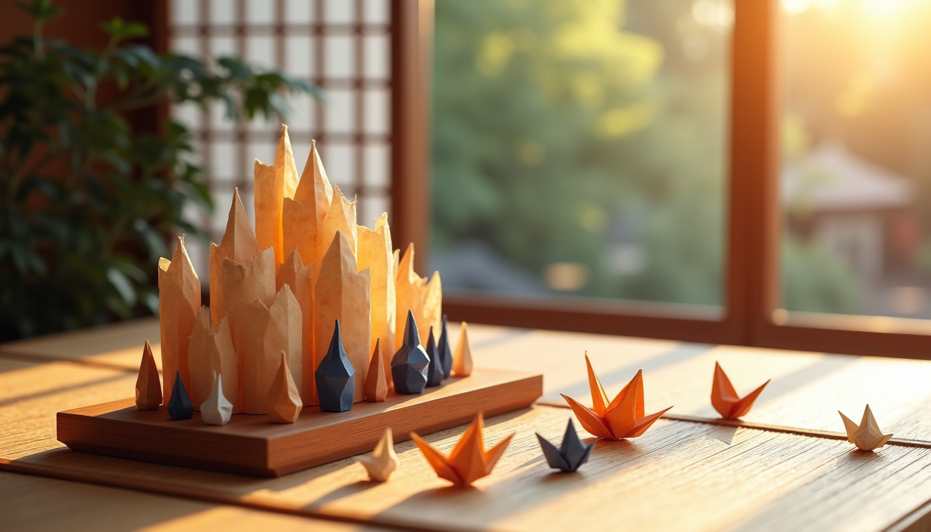 Atelier de fabrication de calendrier de l’Avent japonais fait main avec objets traditionnels et papiers washi