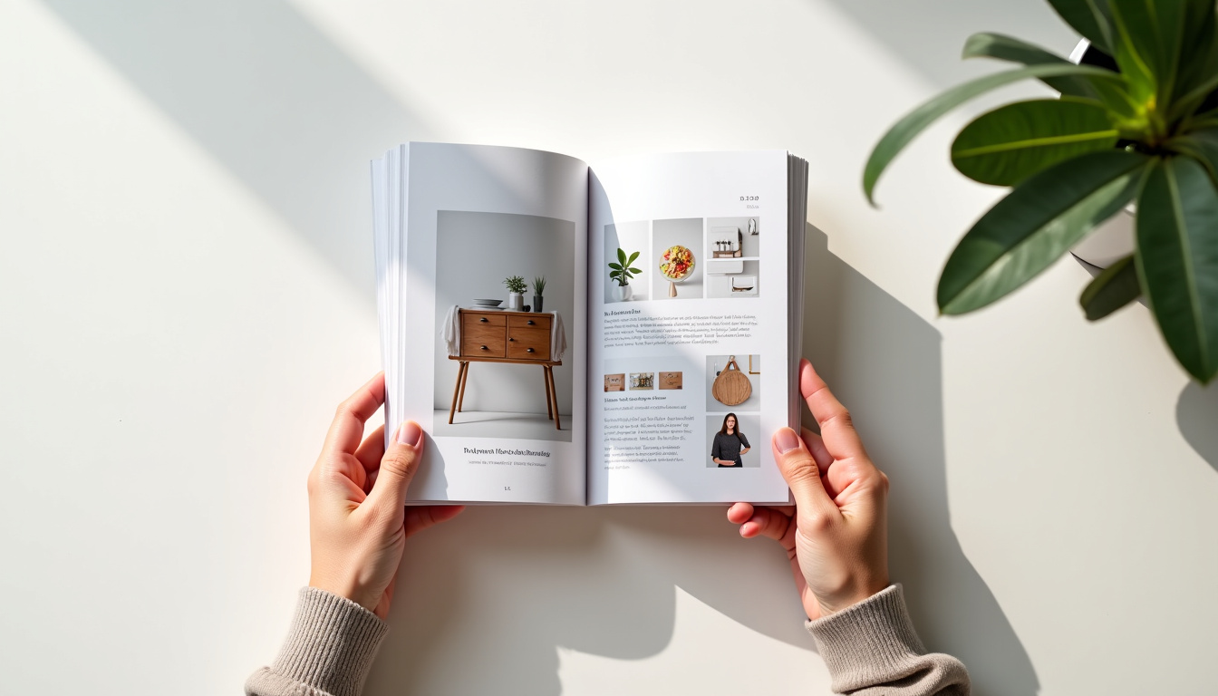 Client consultant un catalogue La Foir