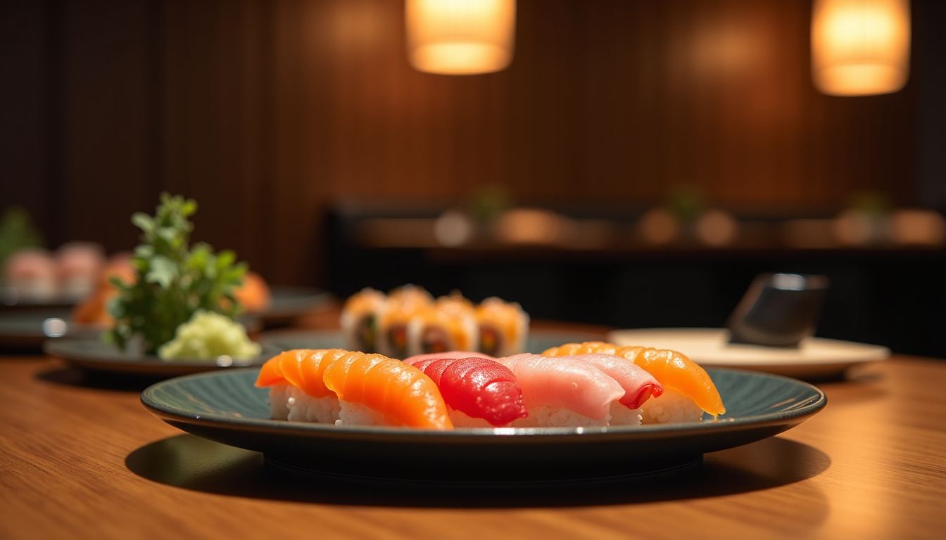 Client en train de déguster des sushis au restaurant Tanaka à Essey-lès-Nancy