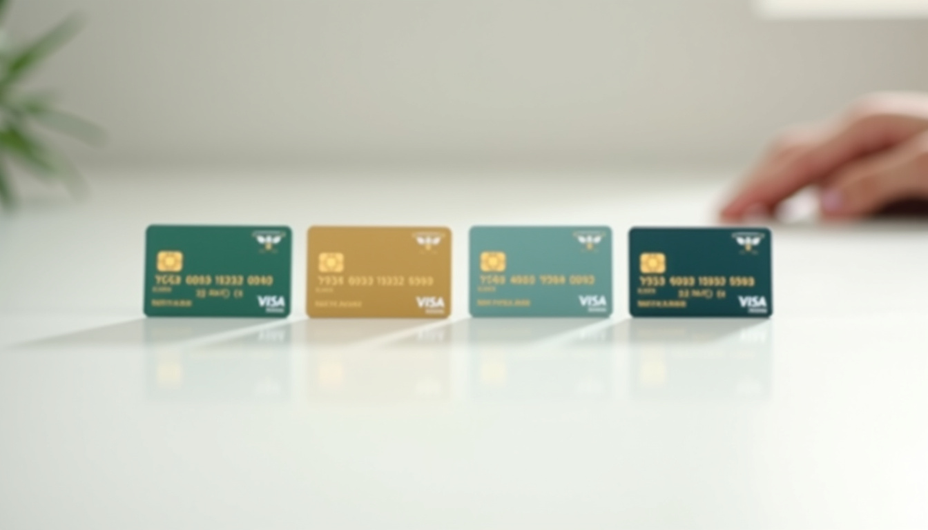 Comparaison visuelle des différentes cartes bancaires proposées par le Crédit Agricole