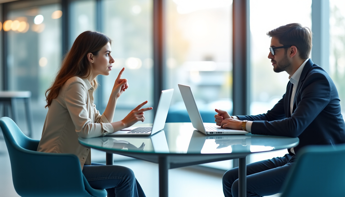 Étudiant discutant avec un conseiller bancaire pour un prêt étudiant