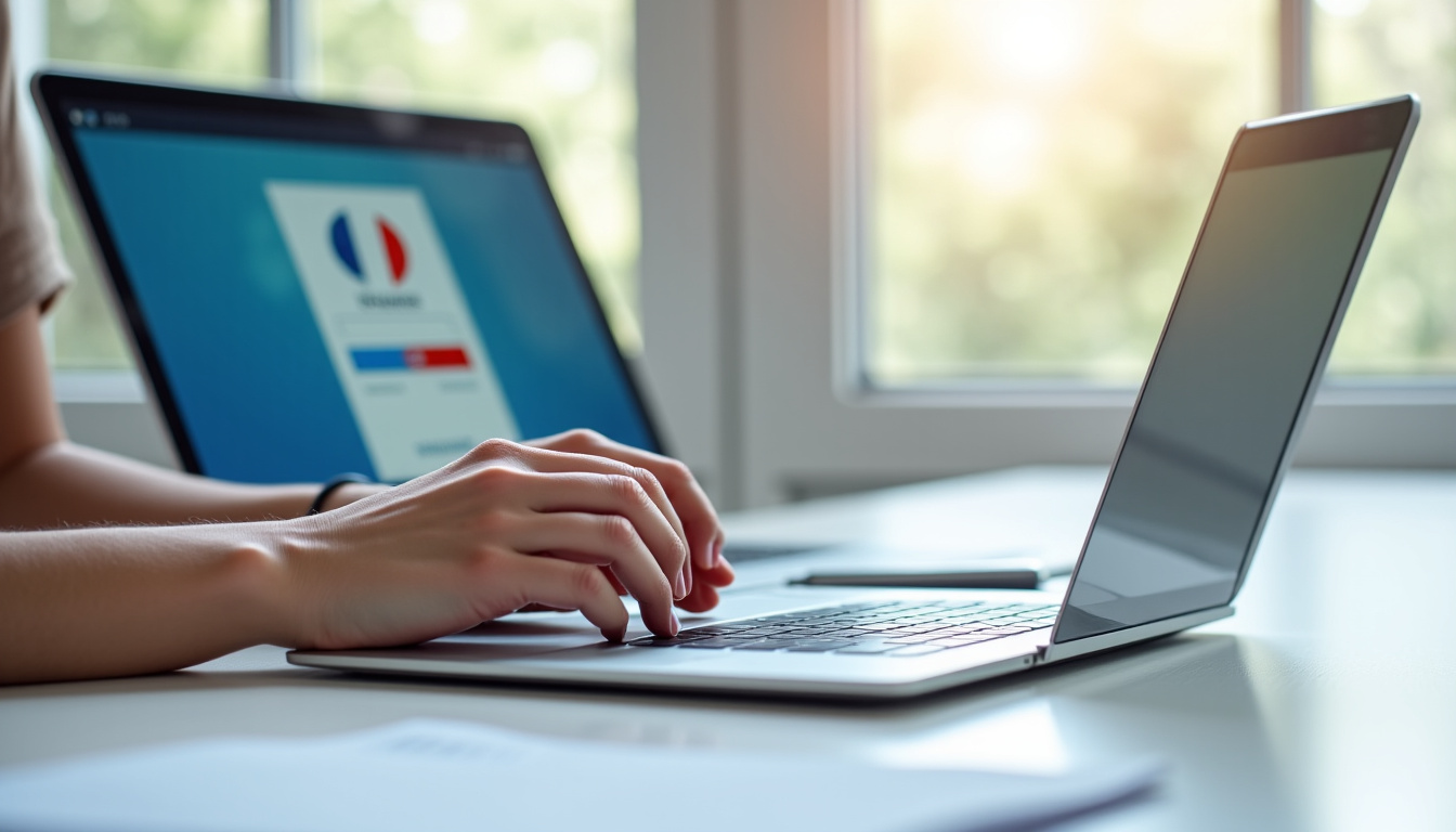 Personne consultant son statut FICP via le site de la Banque de France