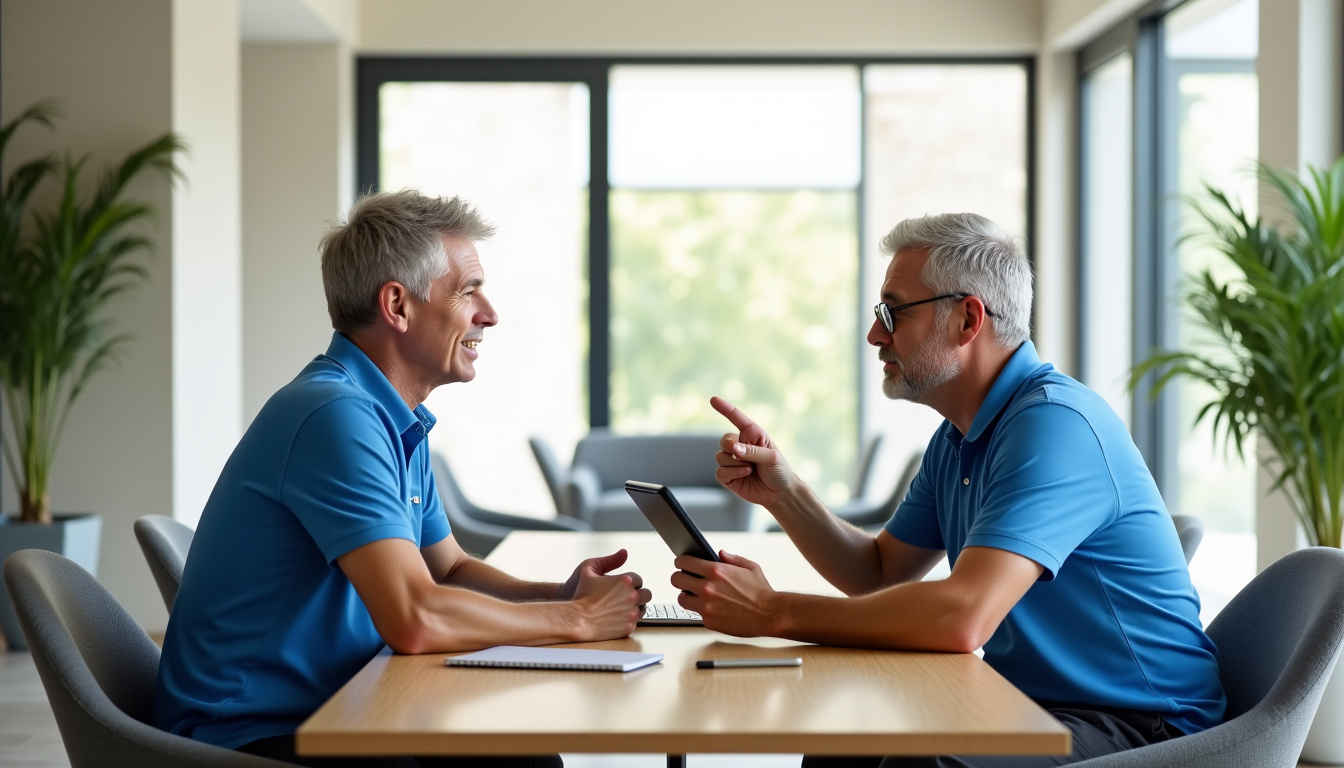 Discussion entre un conseiller SoCoo’c et un client lors d