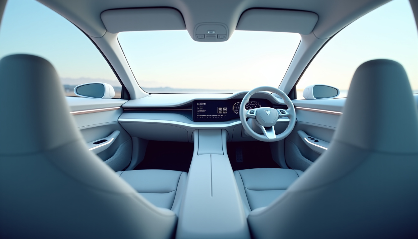 Intérieur moderne d'une Kia EV6 avec écrans numériques et finitions premium