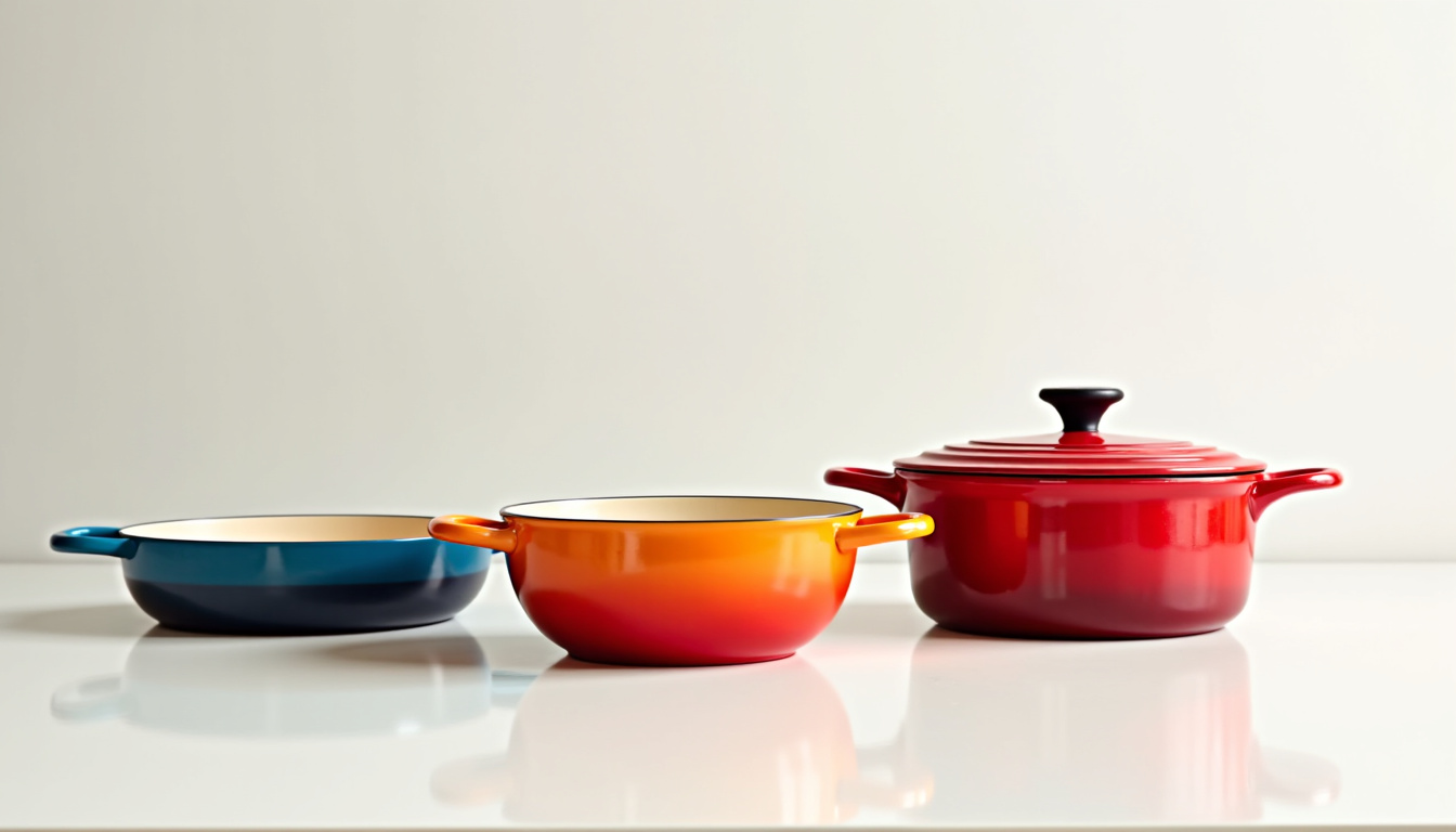 Interface d'une vente privée Le Creuset sur une plateforme en ligne, montrant des cocottes et des ustensiles en promotion