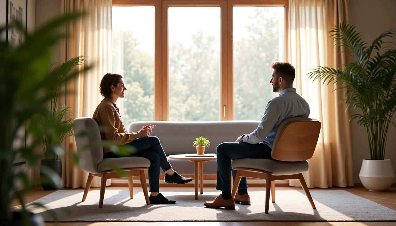 Discussion entre un conseiller SoCoo’c et un client lors d'une réunion de projet