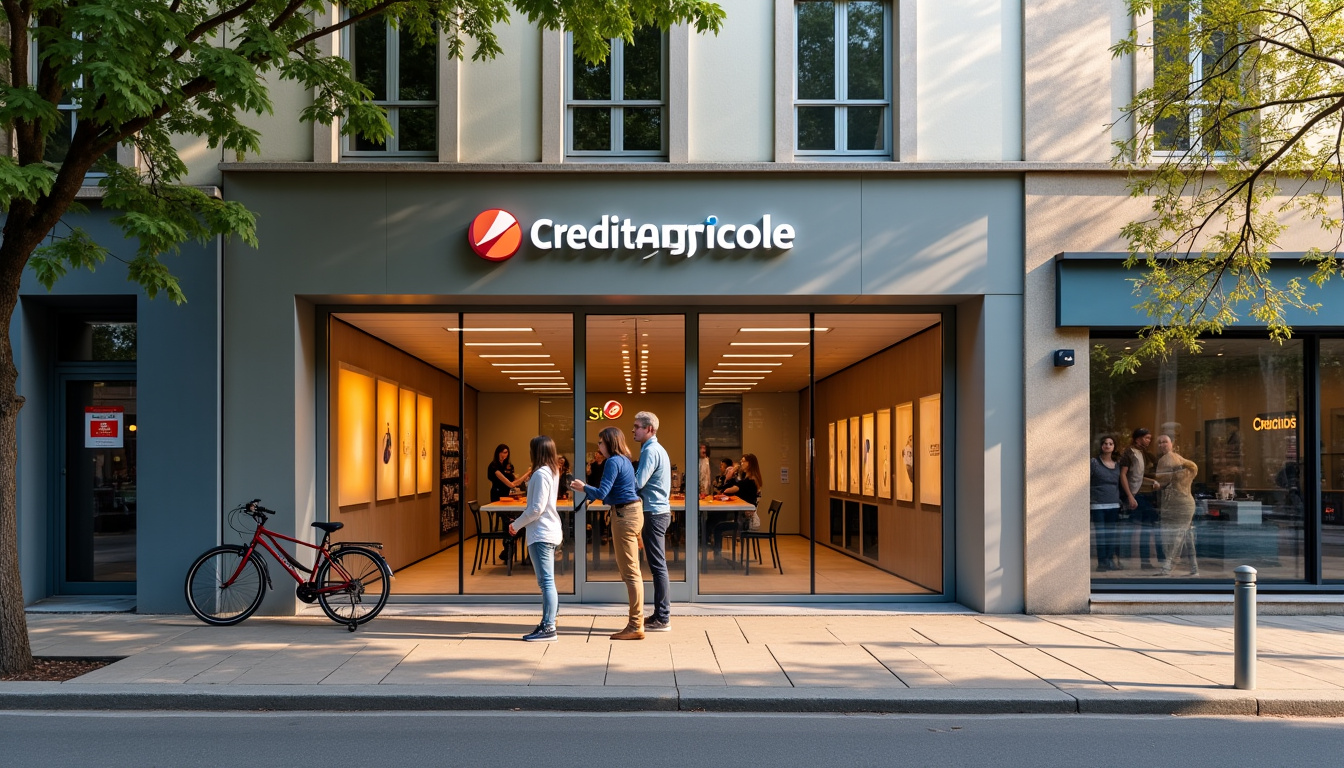 Une agence bancaire SG dans une ville de province, illustrant la proximité locale